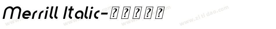 Merrill Italic字体转换